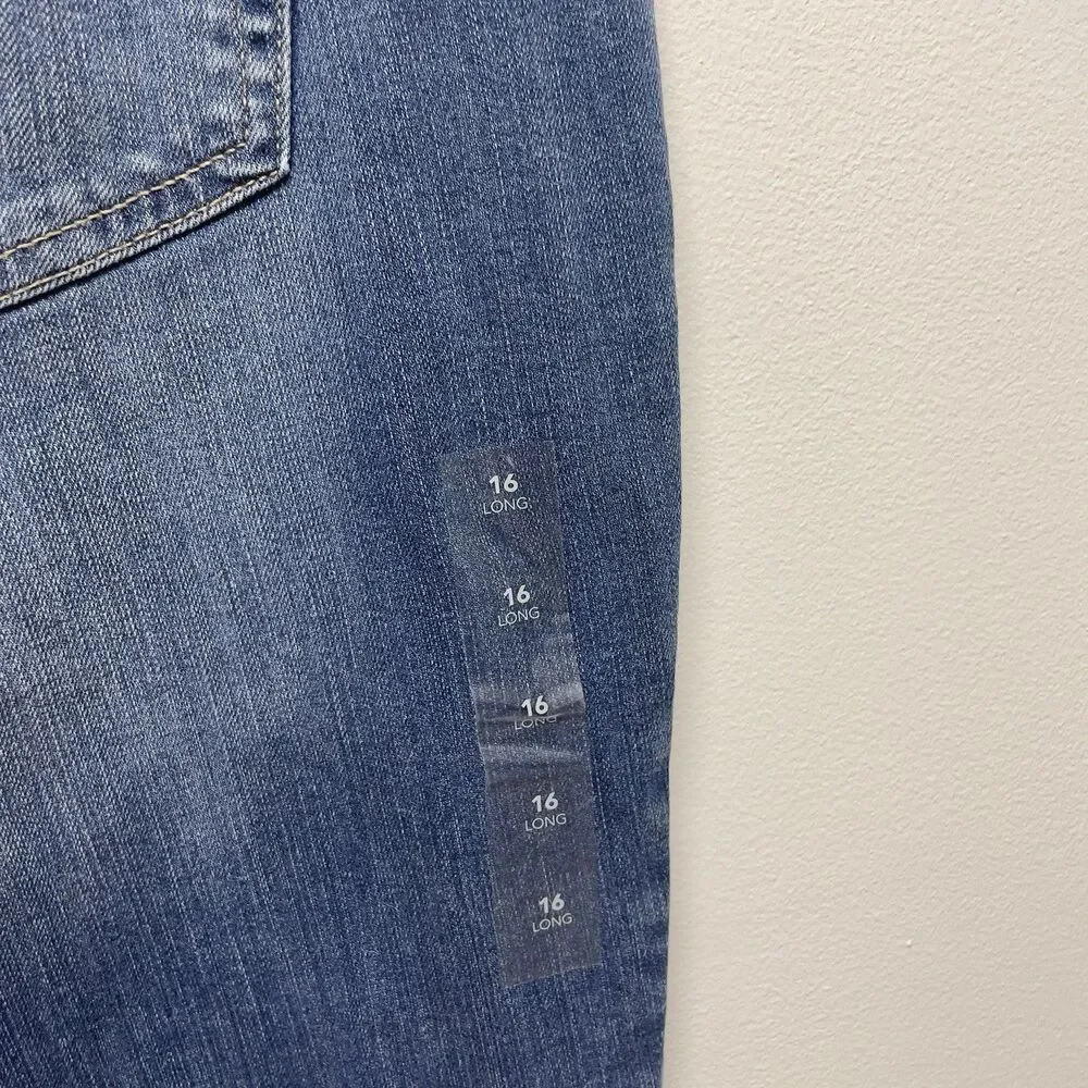 M Jeans By Maurices Classic Flare Women's Plus Sz 16 Long Mid-Rise Super Stretch